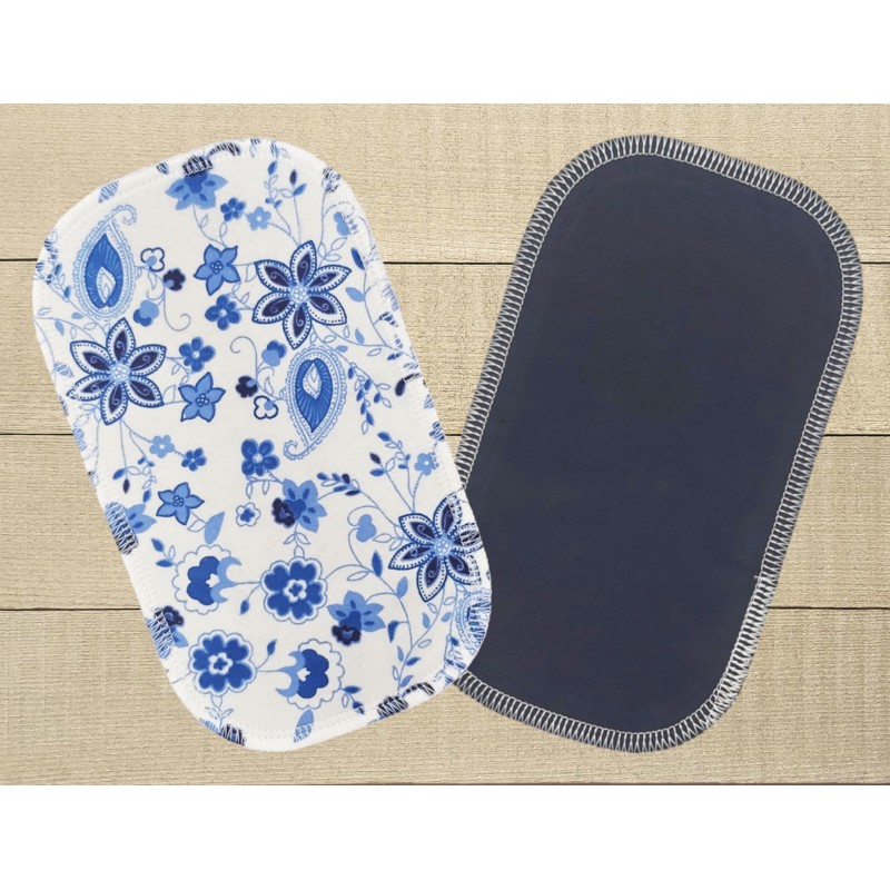 Papiers hygiéniques lavables - Écotidien -  fleurs bleues